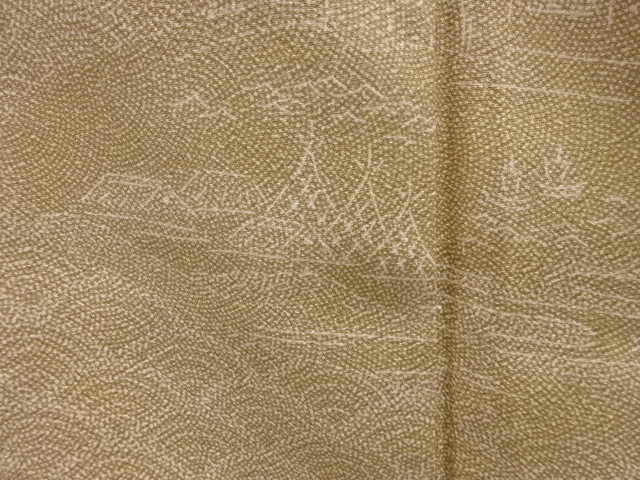  波に家屋模様江戸小紋訪問着